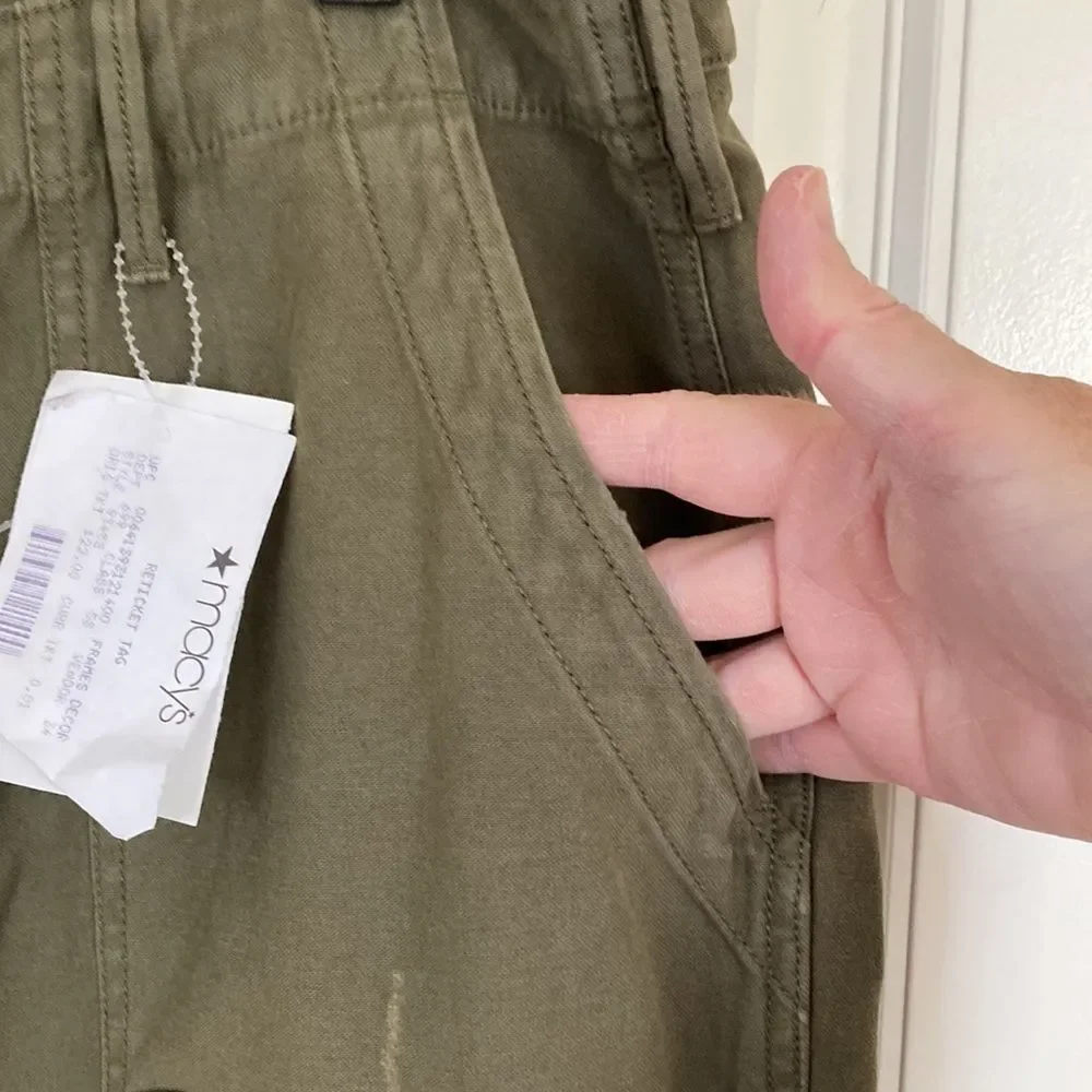 Sun + Stone Ouigi‎ Theodore Men's Utility Pants 34 Army Green
